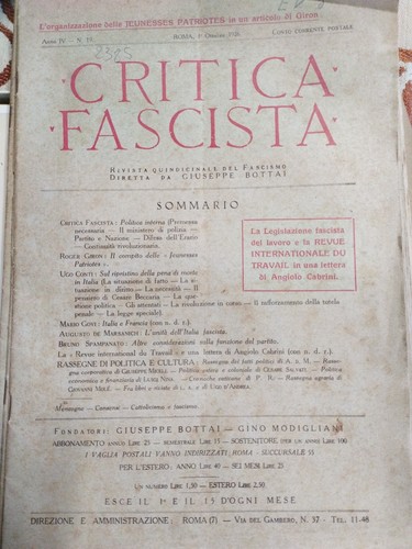Numeri critica fascista - 10,