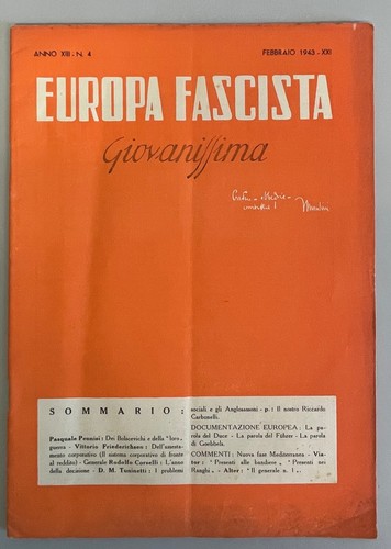 Rarissima rivista fascismo - rivista,